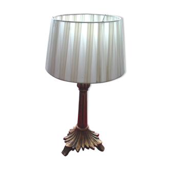 Lamp with stuccoed wooden walking doré