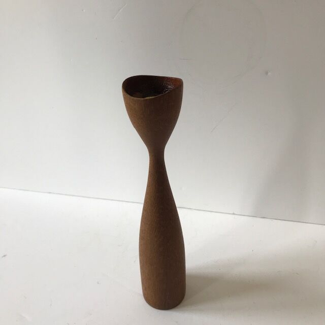 Scandinavian teak candlestick