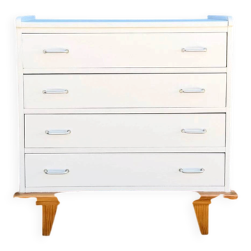 Compass leg chest of drawers