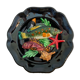 Assiette en barbotine