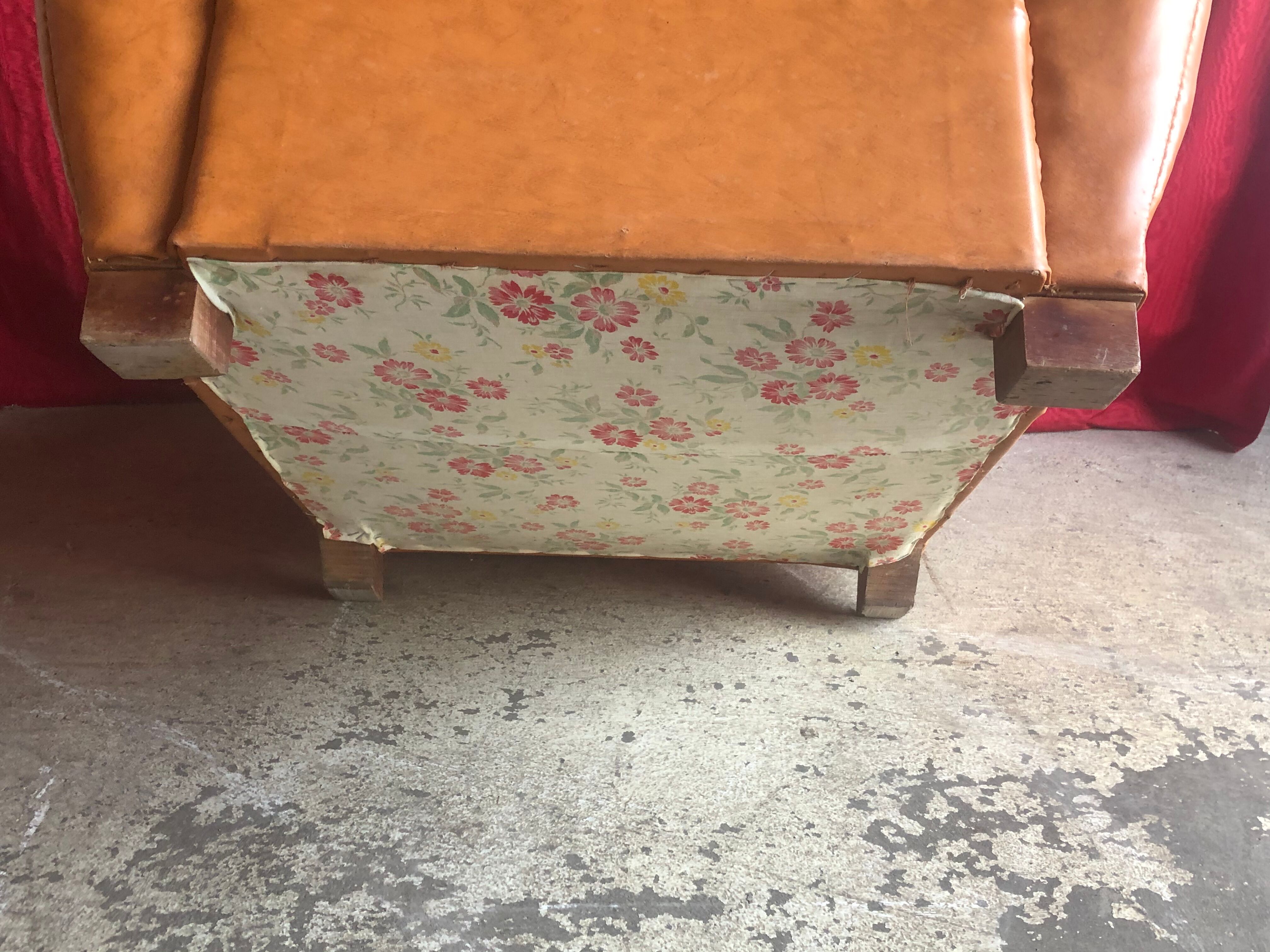 Pair of club armchairs