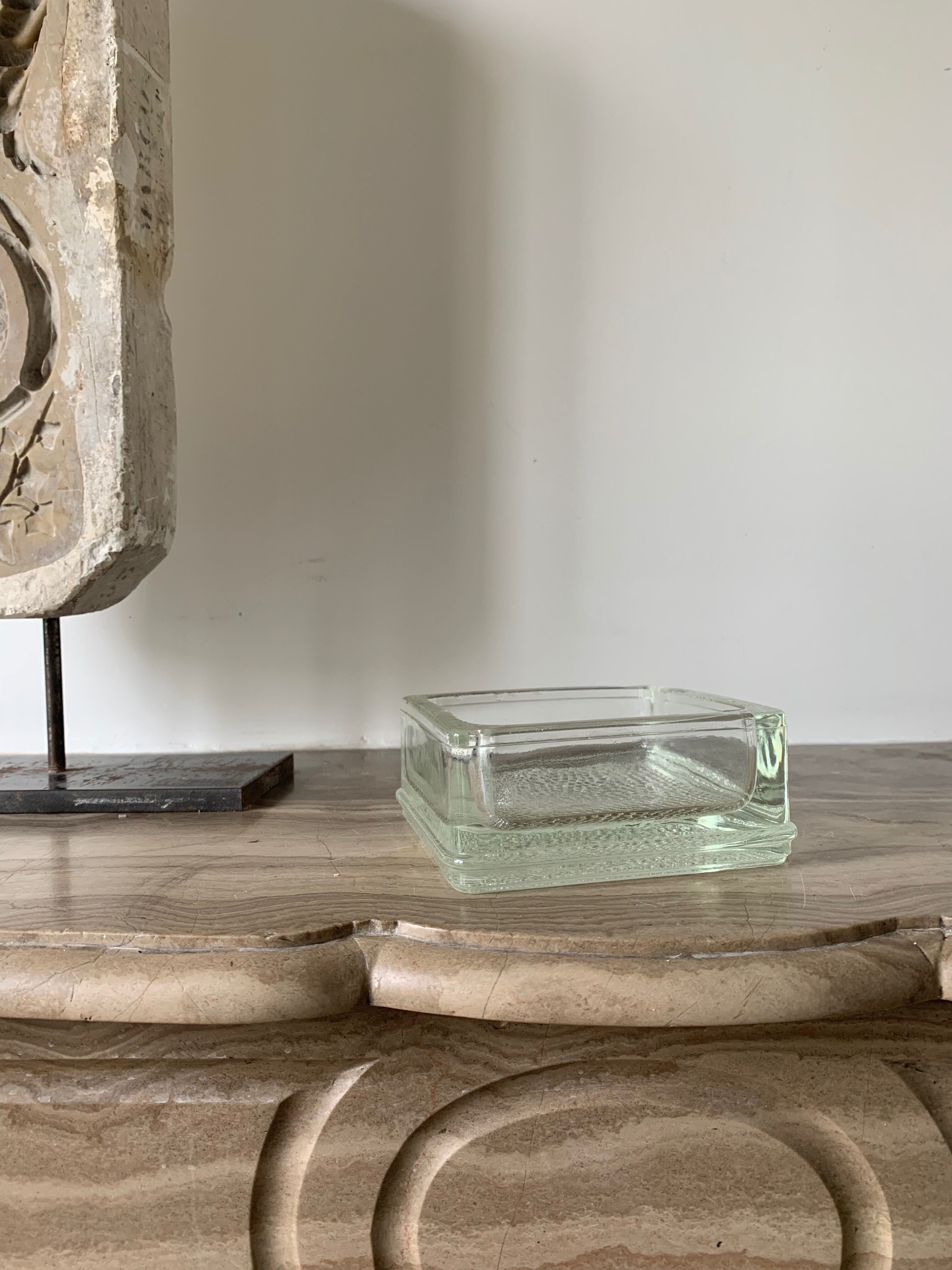 Glass cube catchall