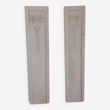 Pair of decorative wooden panels