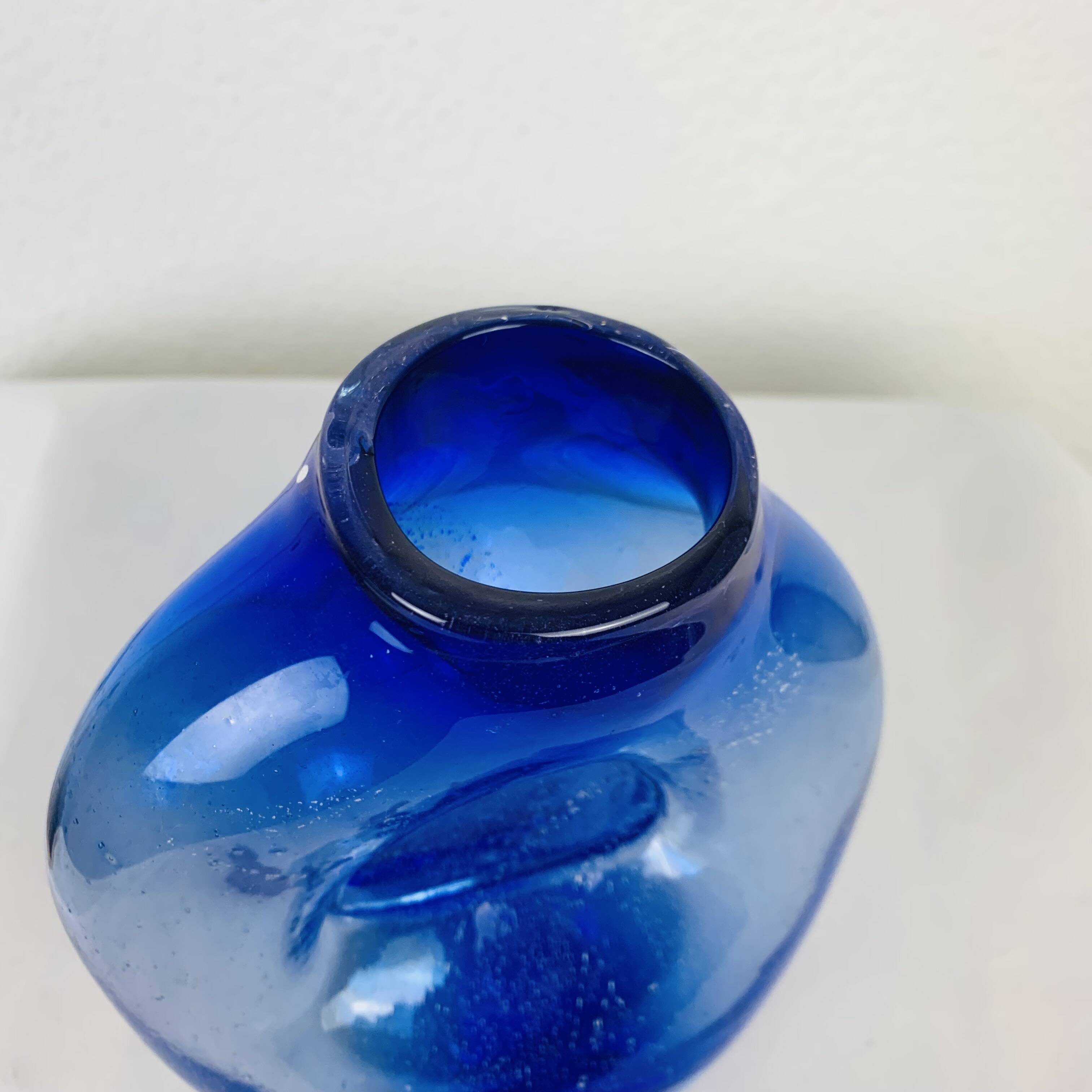 Blown glass vase signed Jon Slatcher 1993