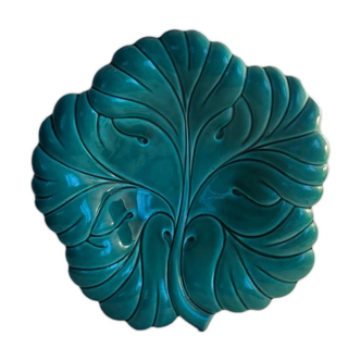 Turquoise ceramic flat plate