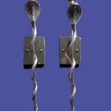 Paire d'appliques murales Cobra lourdes