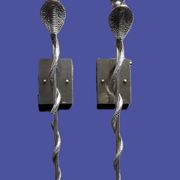 Heavy Pair of Cobra Wall Lights