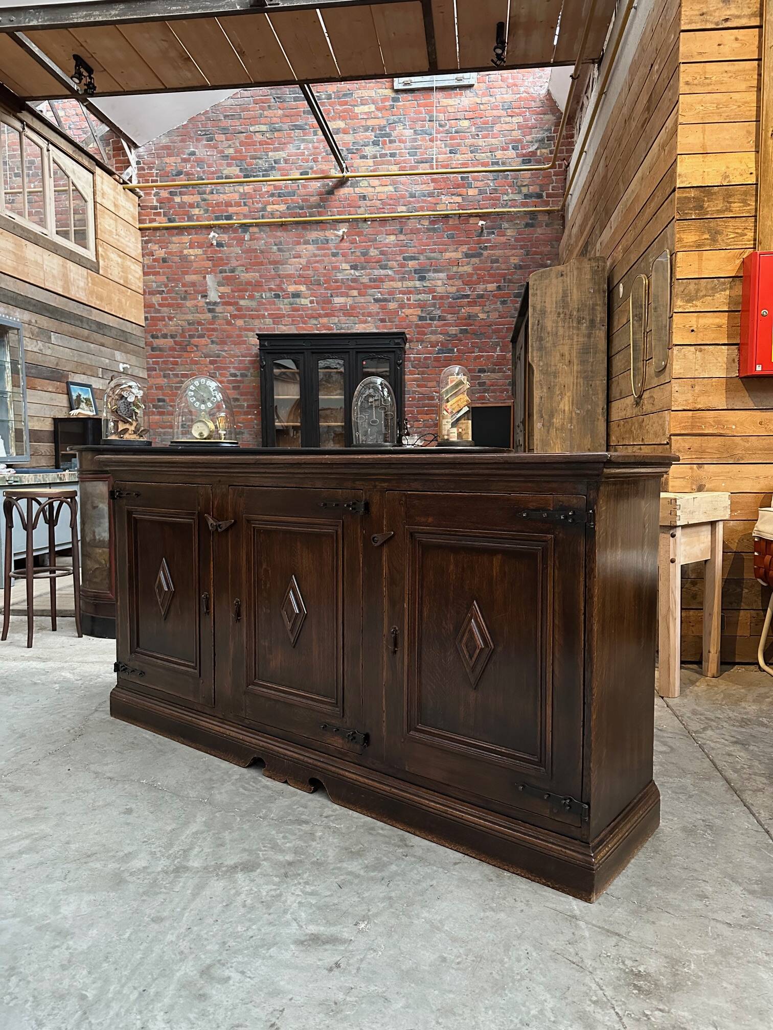Solid oak sideboard, 1960s