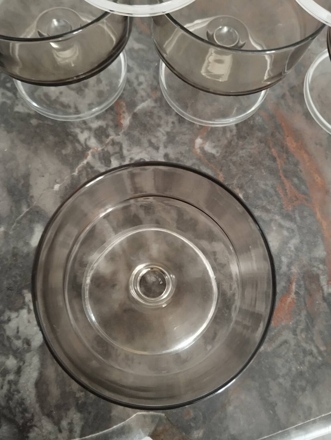 Smoked glass champagne glass