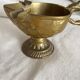 Antique embossed brass ashtray