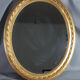 Oval mirror old carved wood gilded gold leaf louis XVI style large format 74x63 cm