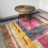 Round wicker coffee table from the 60s