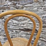 Set of thonet style cane chairs