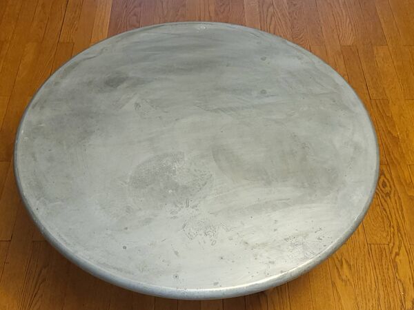 Table basse Sir Terence Conran pour Conran shop Paris  plateau zinc 1997