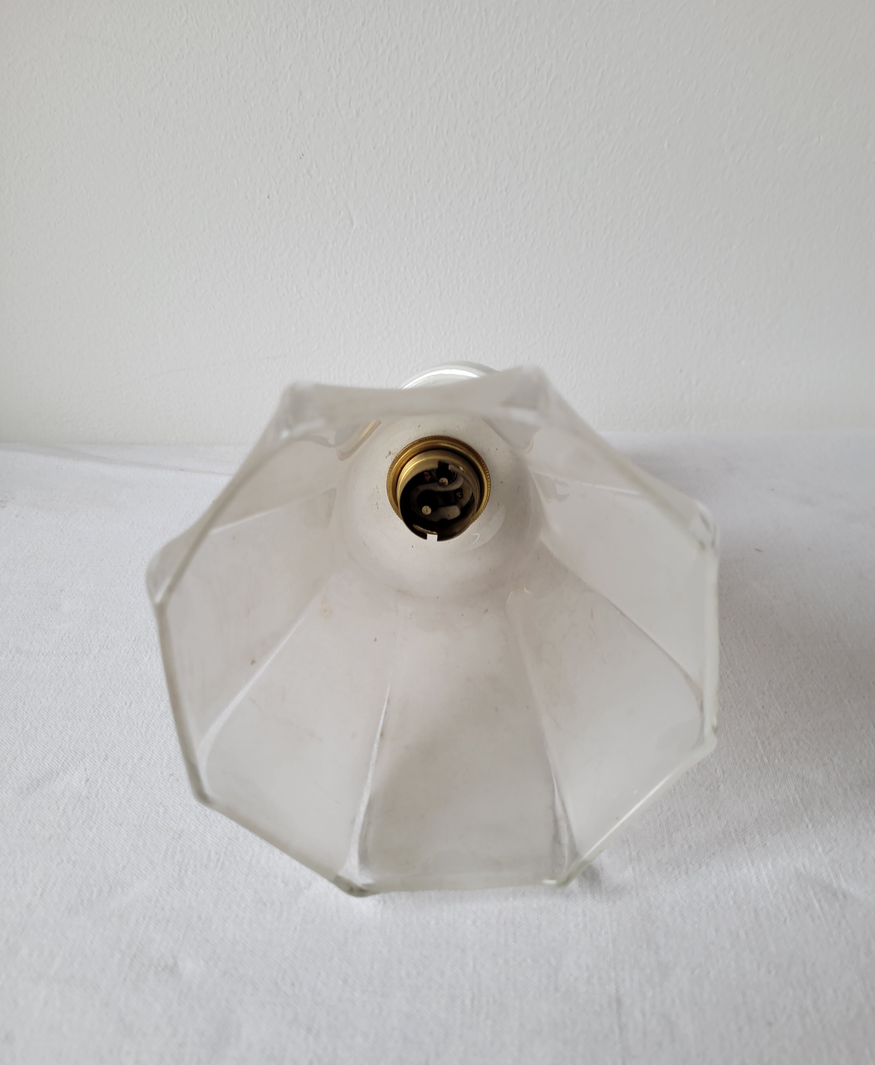 Art Deco wall lamp in porcelain and glass