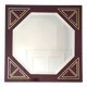Vintage lacquered mirror with gold inlay