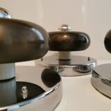 Set of 3 vintage space age sconces 60/70