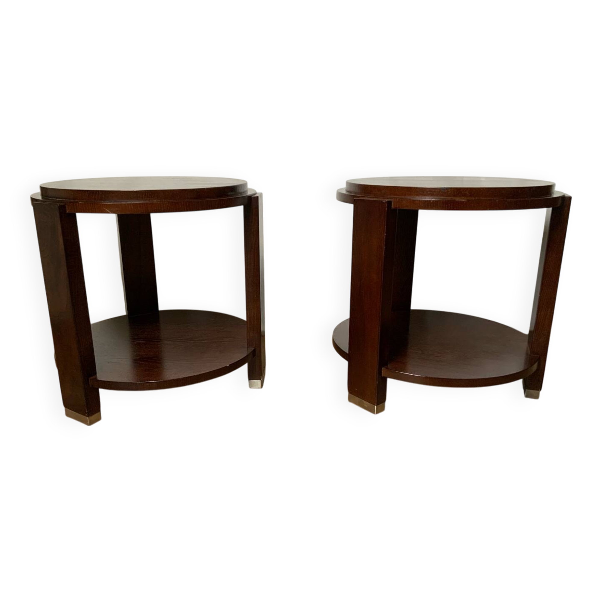 Pair of pedestal tables