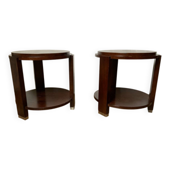 Pair of pedestal tables
