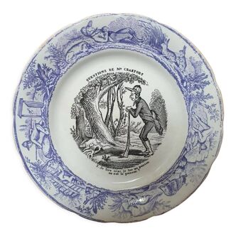 Talking plate "questions from Mr Crakfort"