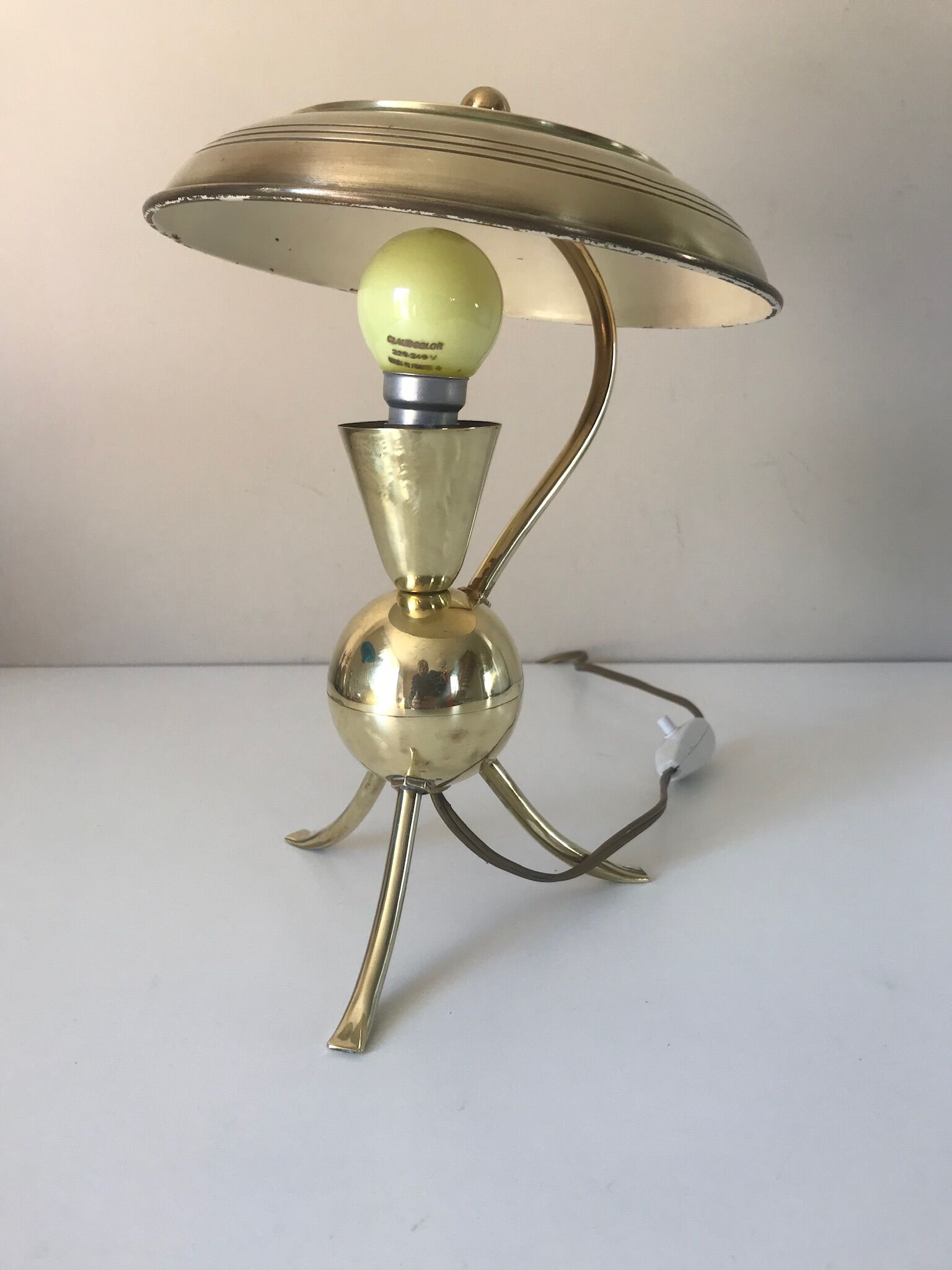 Brass tripod lamp 60's
