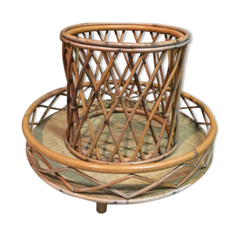 Rattan bottle holders