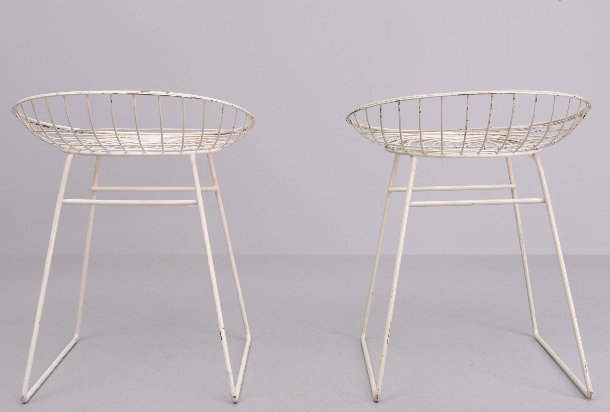 Pastoe KM05 wire stool Cees Braakman 1950s Holland