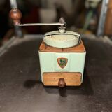 Blue Peugeot coffee grinder