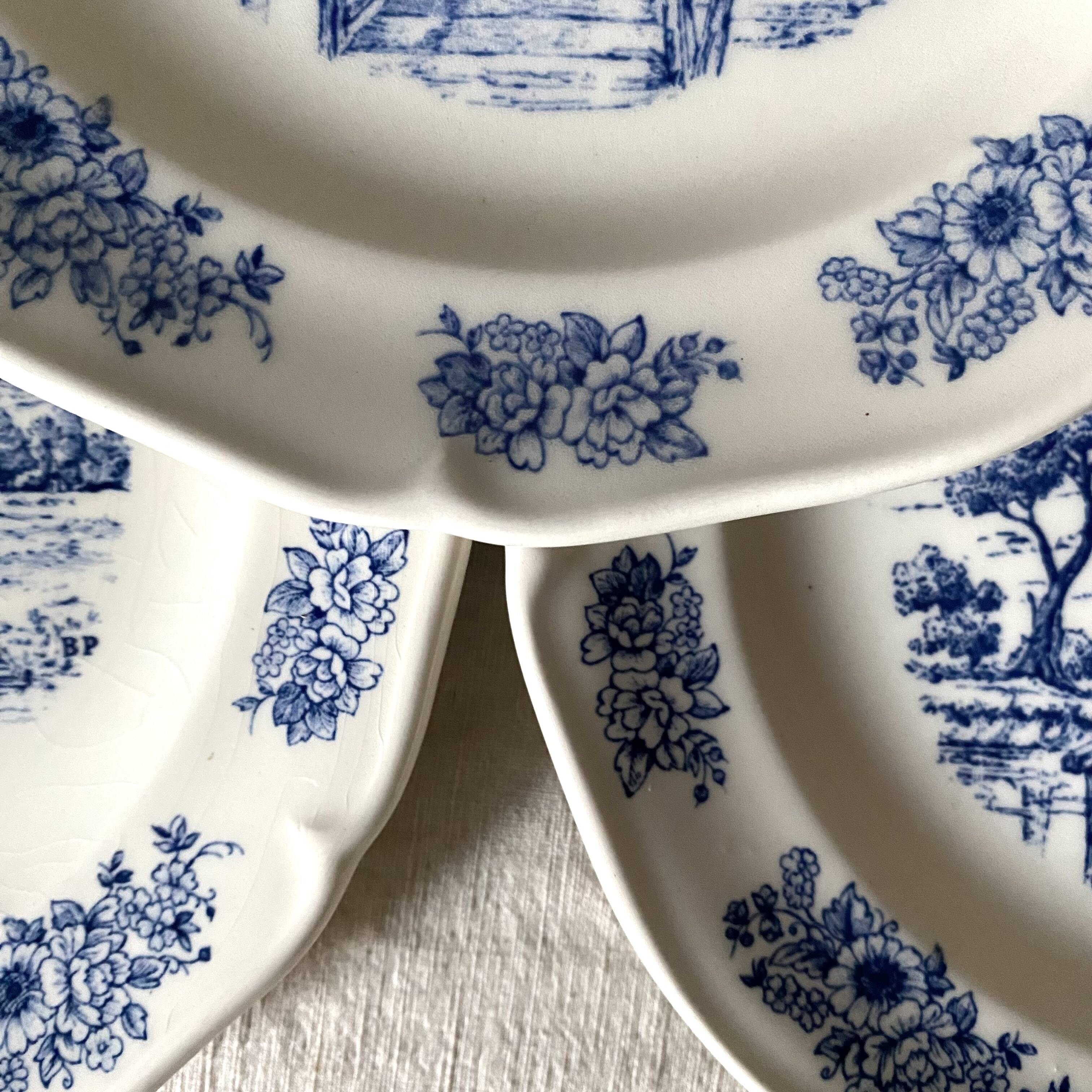English style Gien earthenware plates