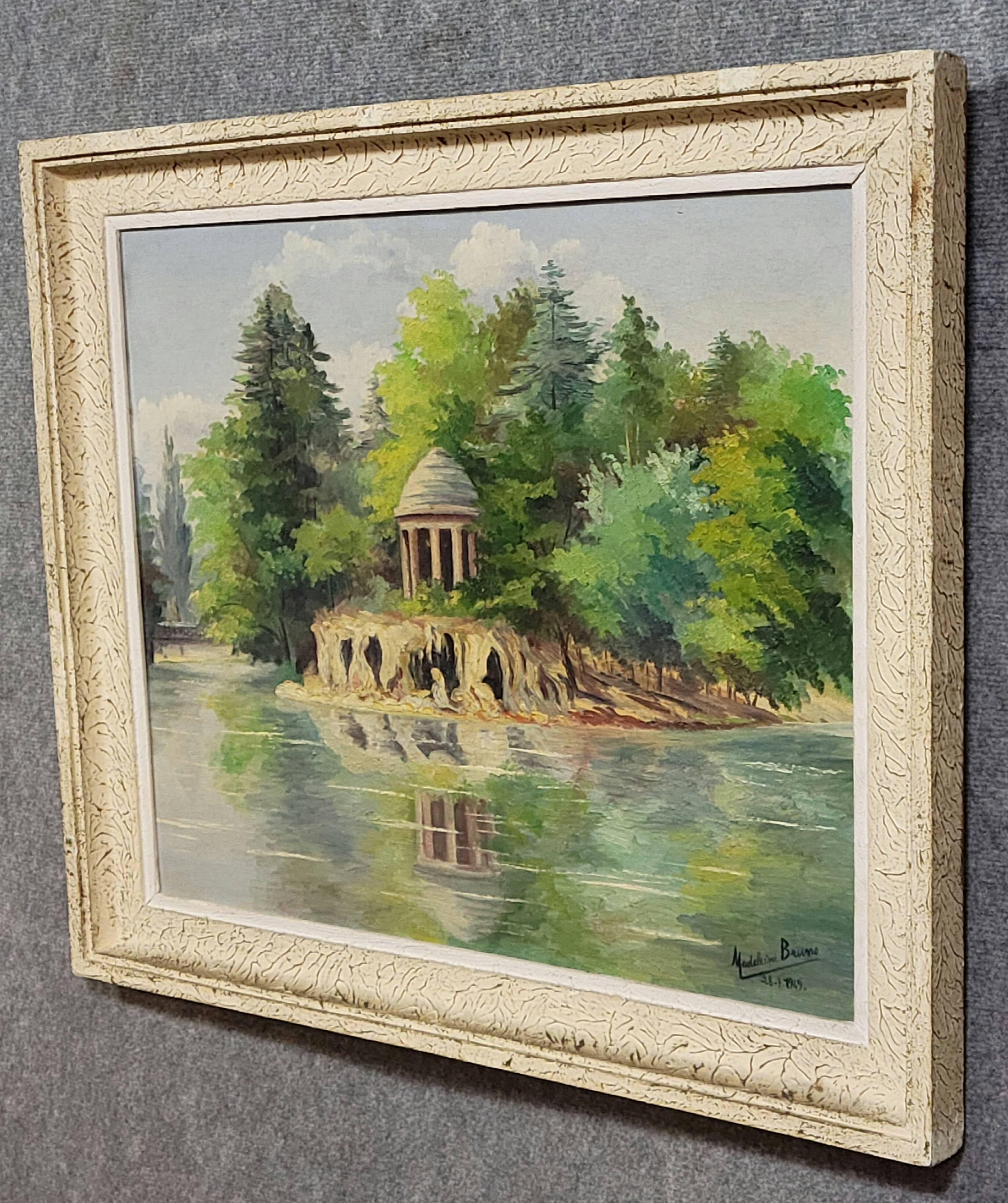 Madeleine Bruno: an old painting depicting a bucolic landscape.