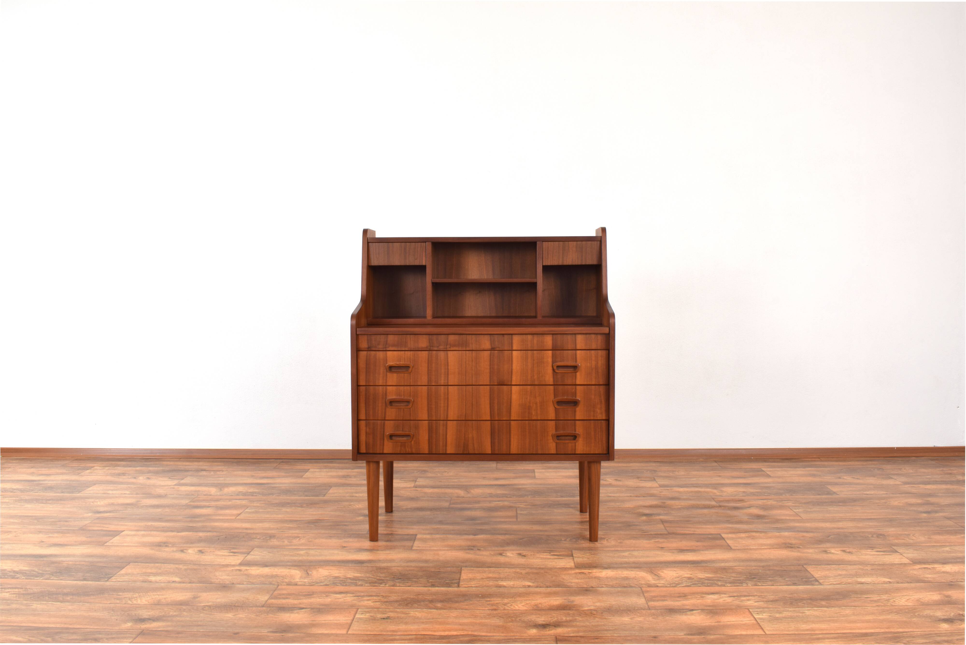 Mid-Century Danish Walnut Secretary, 1960s.