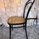Bistrot wood & seat canned chair 70s vintage