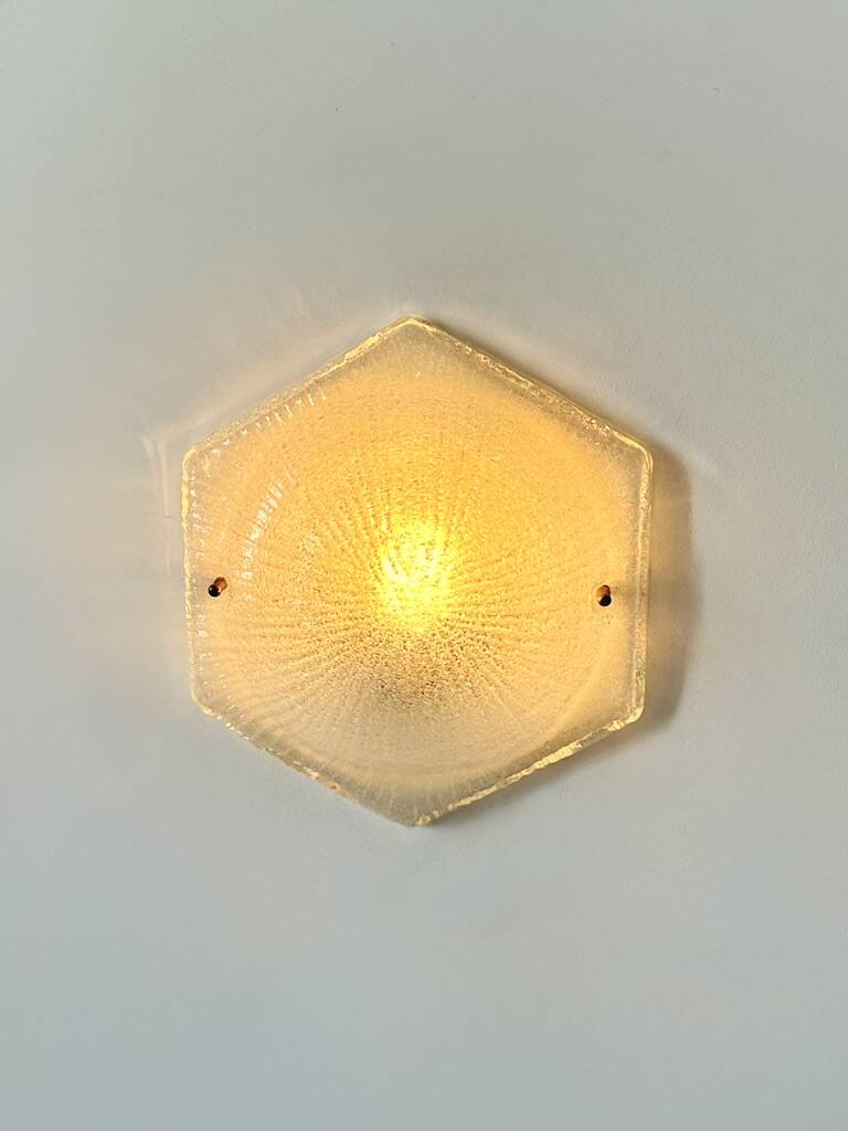 Vintage Murano glass wall light, Italy, 1970.