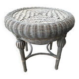Rattan side table