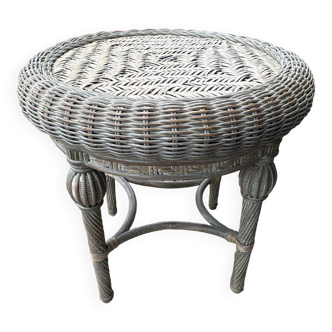 Rattan side table