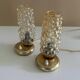 Pair Vintage  Lamps, Bedside, Bubble Glass
