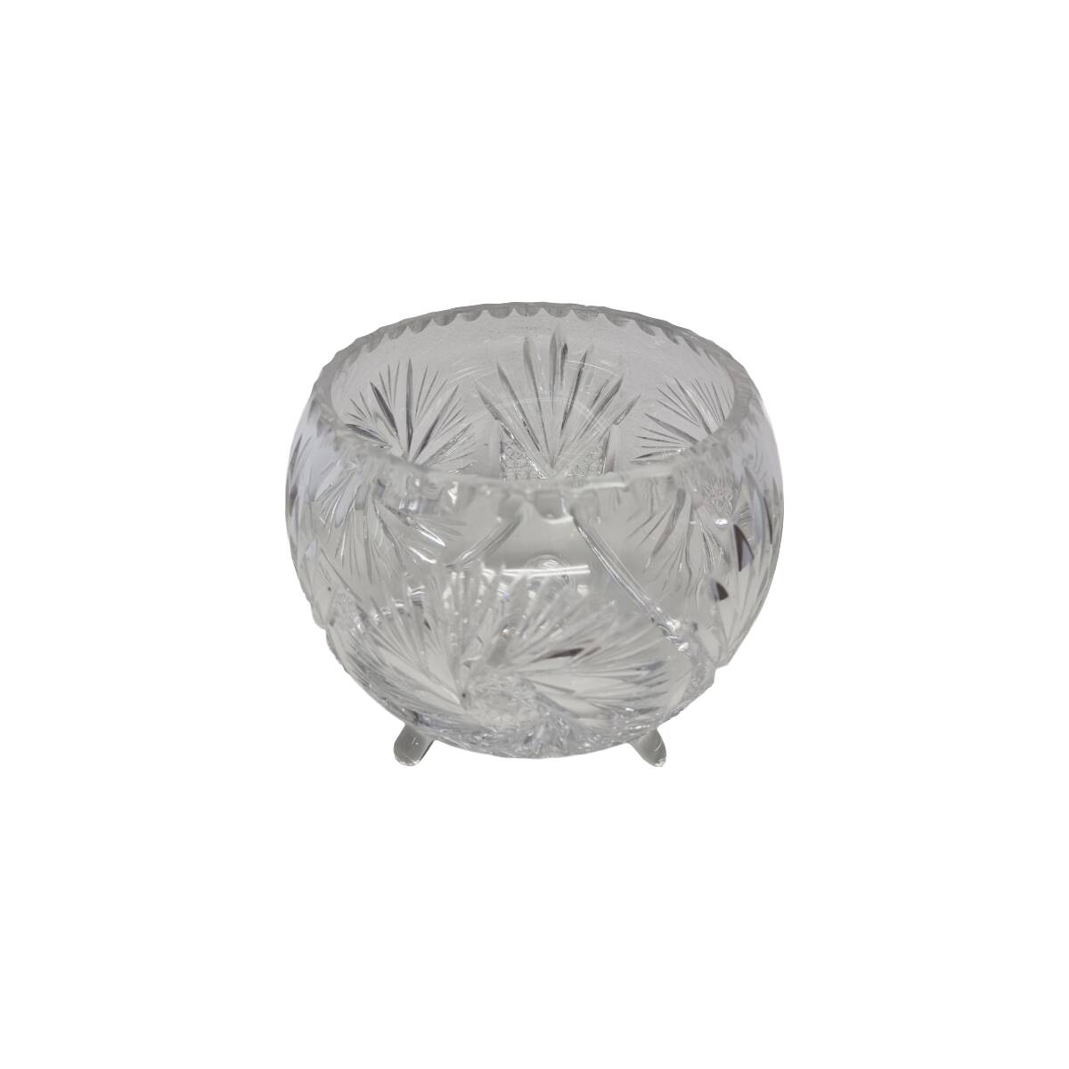 Cut crystal ball vase, 2nd half 1900s