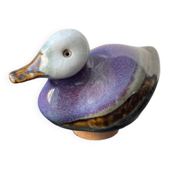 Canard 11 cm en faïence vintage années 80