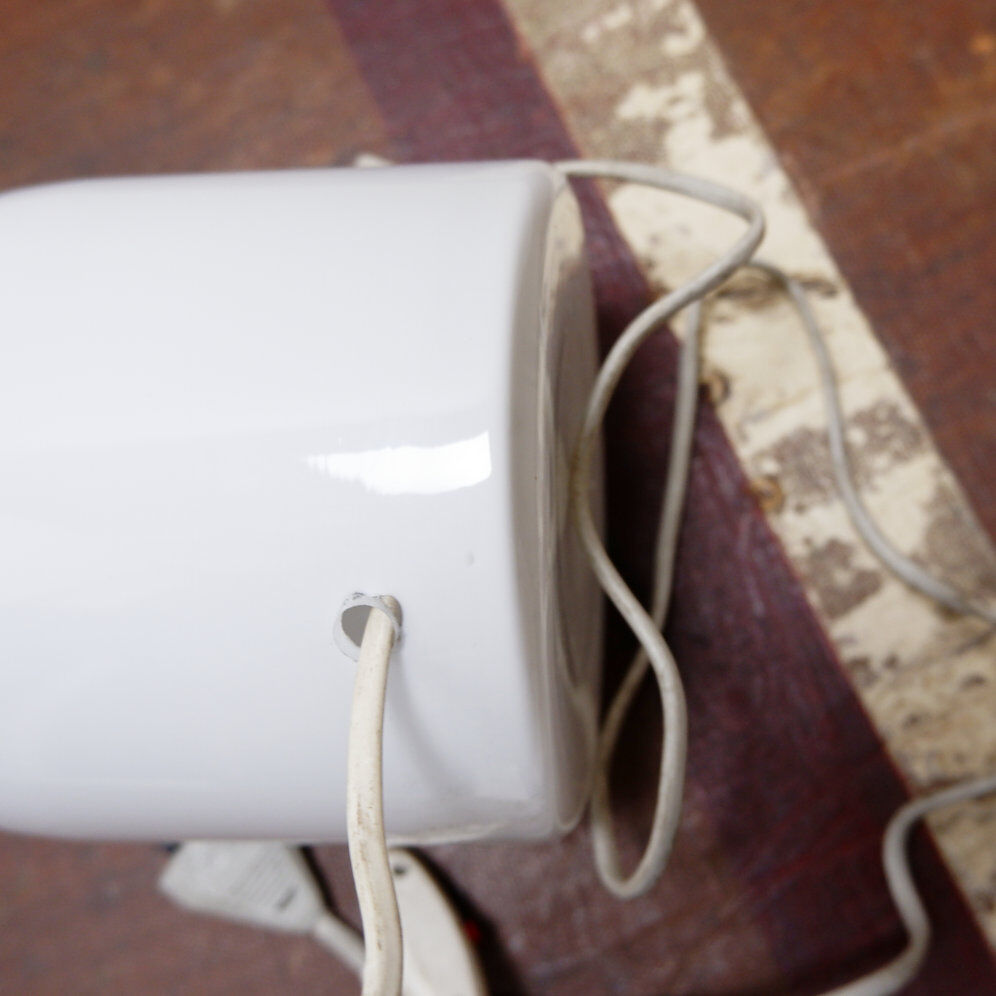 20th-century white opaline glass table lamp