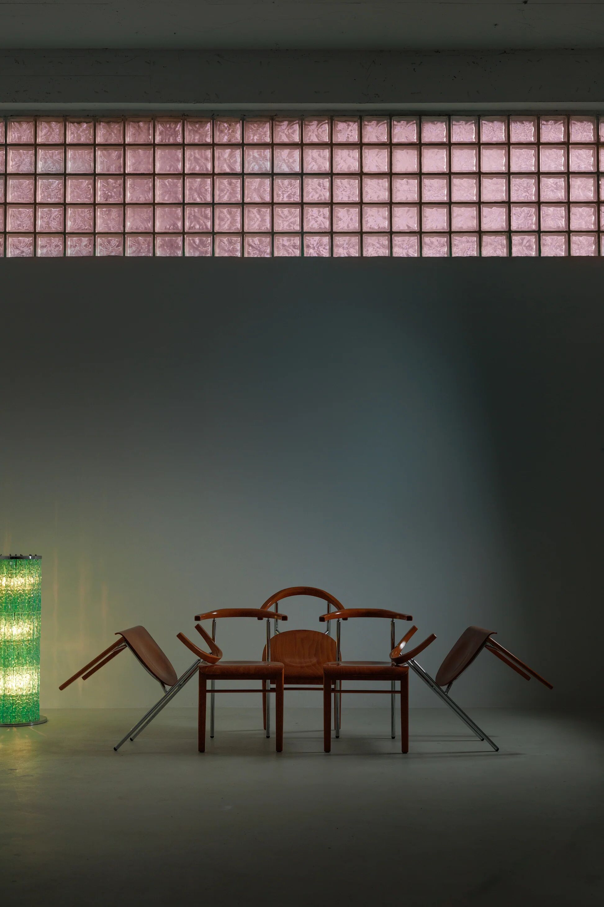 Set of 6 Italian cherry wood chairs