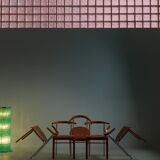 Set of 6 Italian cherry wood chairs