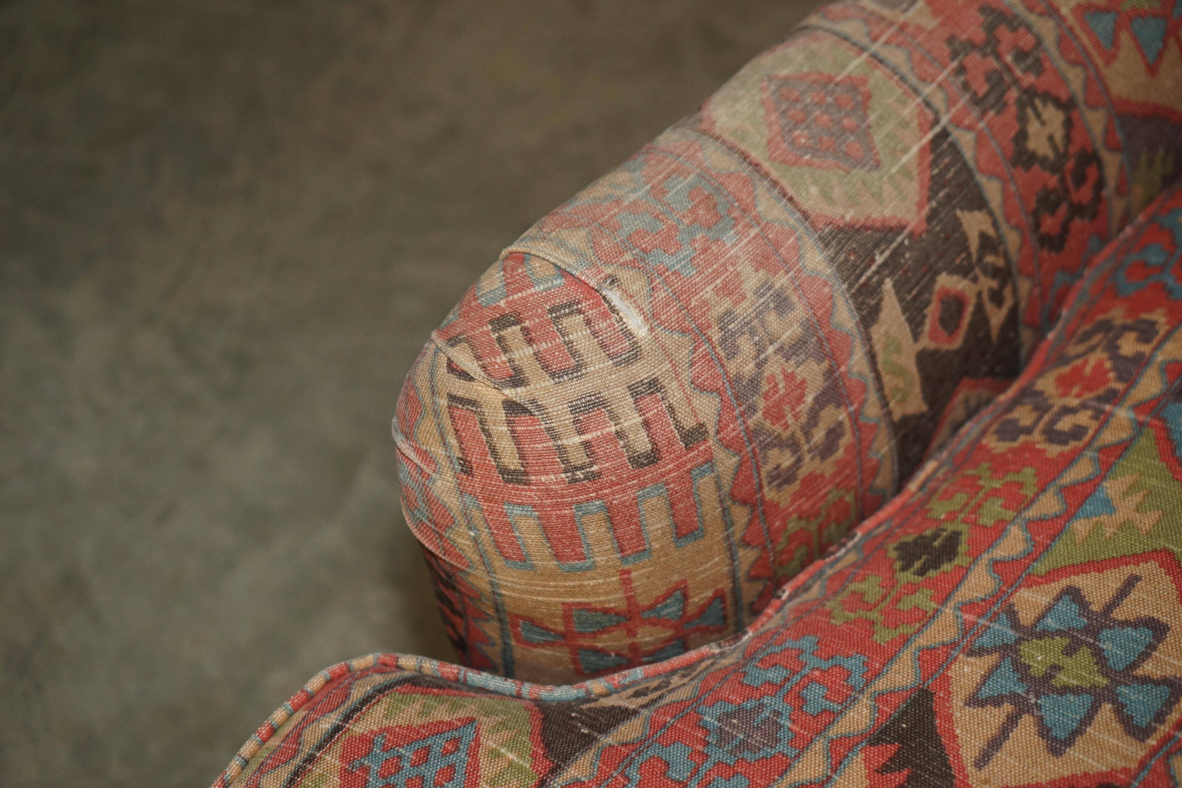 Three-seater Kilim vintage sofa by George Smith