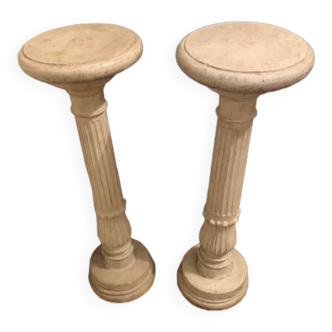 Lot de  colonnes en pierre