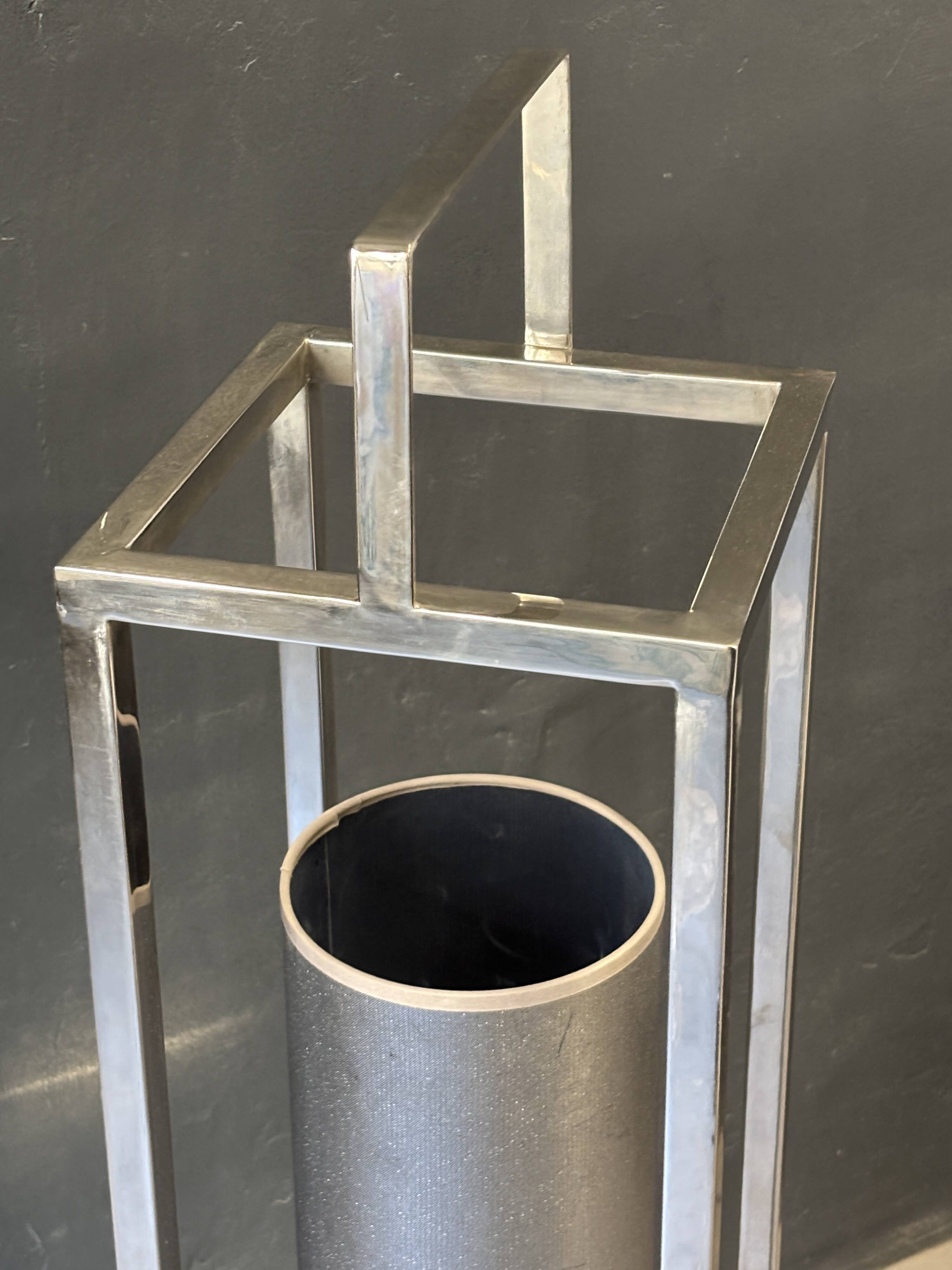 Vintage 80s chrome design floor lamp