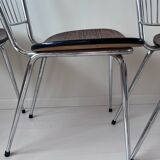 Set of 3 chairs in Formica and Chrome 70s