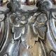 Pair of rococo silver-plated candlesticks