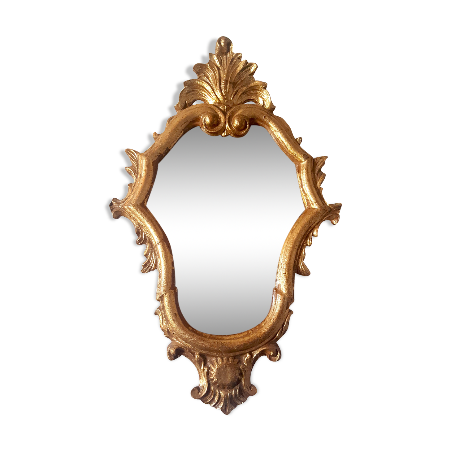 Old baroque golden mirror - 38x24cm