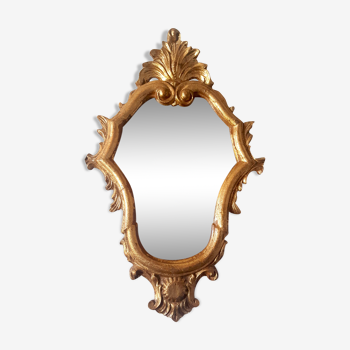 Ancien miroir doré baroque - 38x24cm