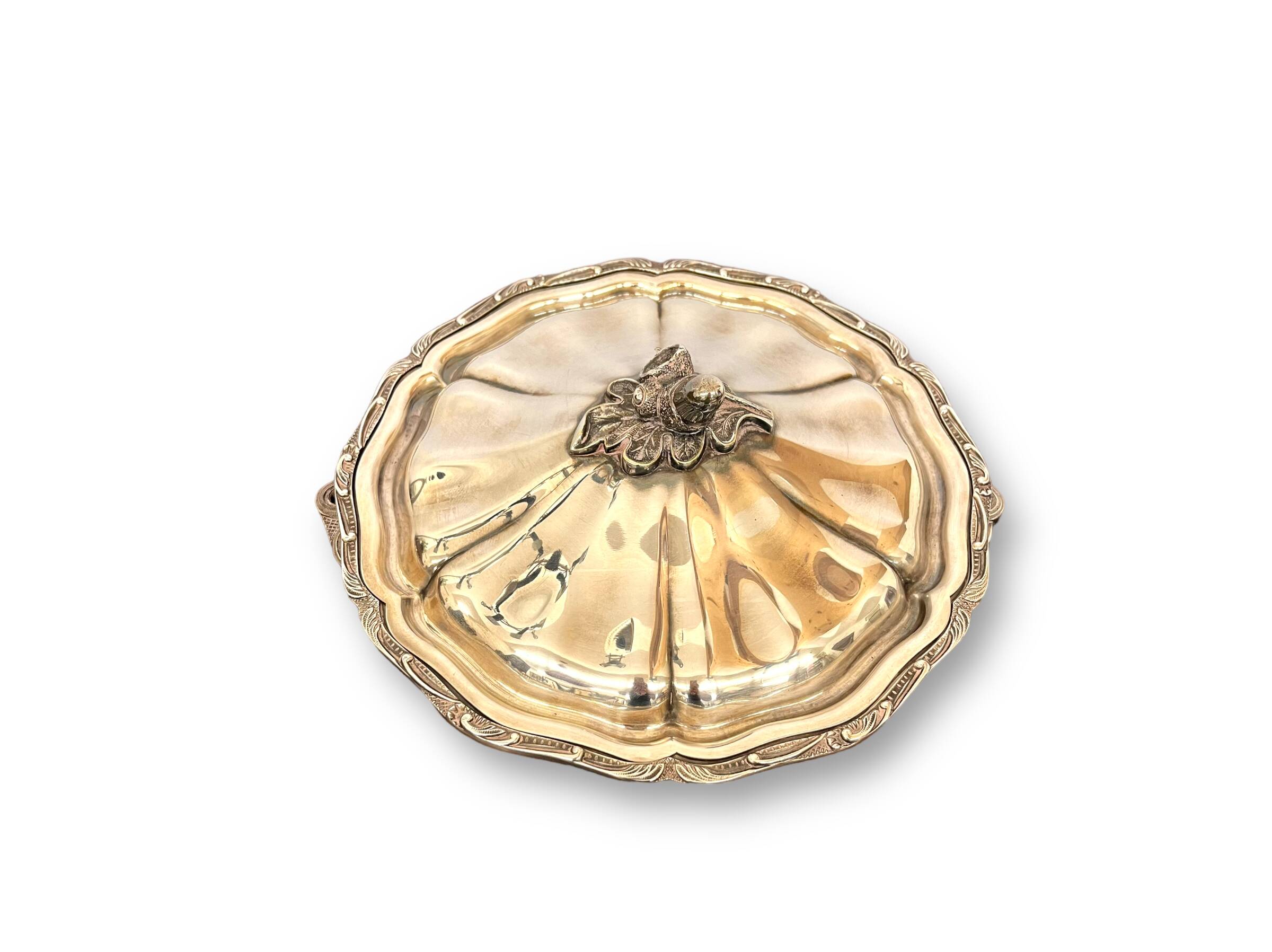 Vegetable silver metal acorn pattern
