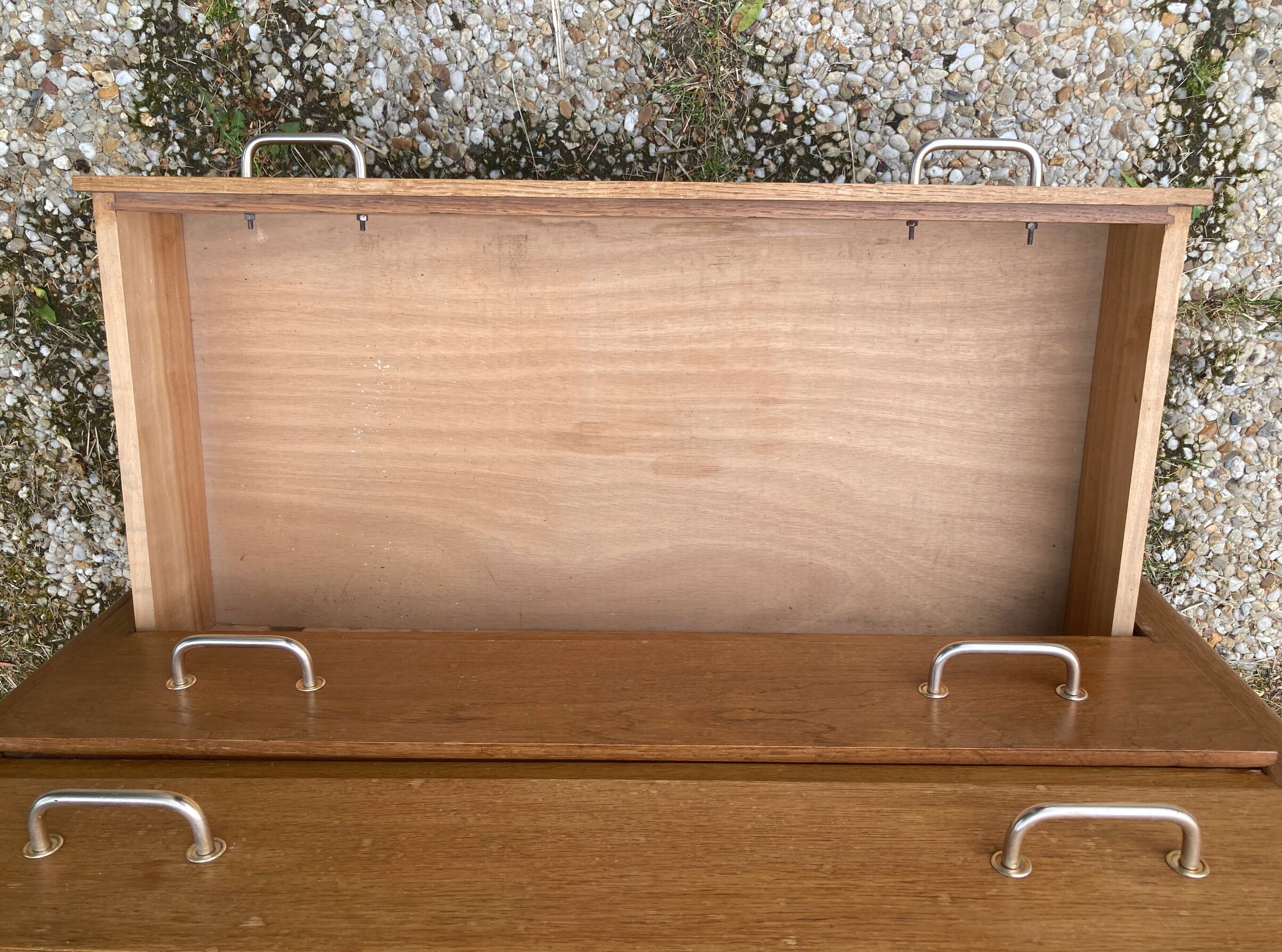 Vintage chest of drawers compass feet